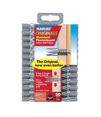 50 x Originals Plasterboard Fixings Clip Pack