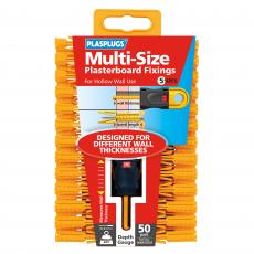 50 x Multi-Size Plasterboard Fixings Clip Pack