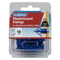 Plasplugs Heavy Duty Plasterboard Fixings Blue 4.5mm 30 Pack
