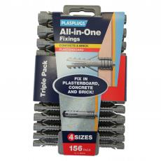 156 x All-in-One Multipurpose Fixings Clip Pack