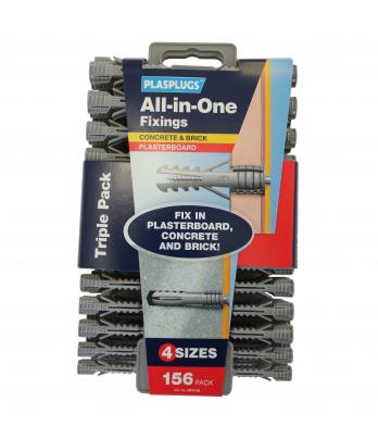 156 x All-in-One Multipurpose Fixings Clip Pack
