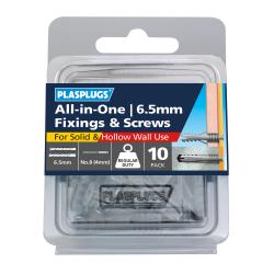 10 x 6.5mm All-in-One Multipurpose Fixings & Screws
