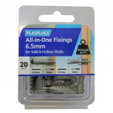 20 x 6.5mm All-in-One Multipurpose Fixings