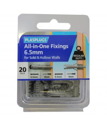 20 x 6.5mm All-in-One Multipurpose Fixings
