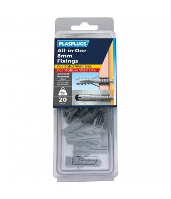 20 x 8mm All-in-One Multipurpose Fixings