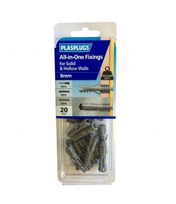 20 x 8mm All-in-One Multipurpose Fixings