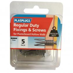 5 x Originals Plasterboard Fixings & Screws