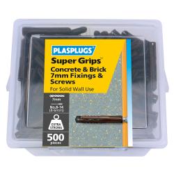 500 x Heavy Duty Brown Supergrips Bulk Pack With Screws