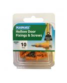 10 x Hollow Door Regular Duty Fixings & Screws