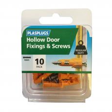 10 x Hollow Door Regular Duty Fixings & Screws