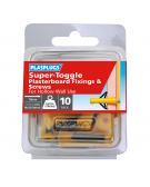 10 x Super Toggle Heavy Duty Anchors &  Screws