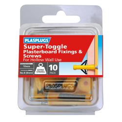 10 x Super Toggle Heavy Duty Anchors &  Screws