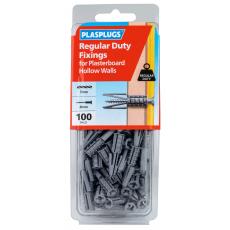 100 x Regular Duty Plasterboard Fixings