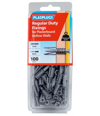 100 x Regular Duty Plasterboard Fixings