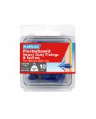 10 x Heavy Duty Plasterboard Fixings and Screws