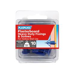 10 x Heavy Duty Plasterboard Fixings and Screws