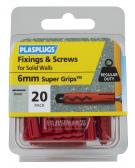 20 x Regular Duty Red Supergrips & Screws
