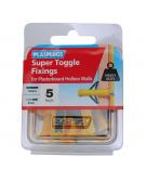 5 x Super Toggle Heavy Duty Anchors &  Screws