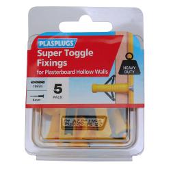 5 x Super Toggle Heavy Duty Anchors &  Screws
