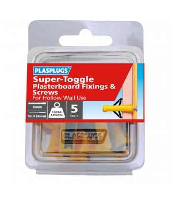 5 x Super Toggle Heavy Duty Anchors &  Screws