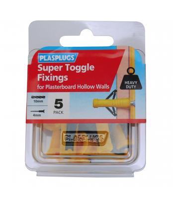 5 x Super Toggle Heavy Duty Anchors &  Screws