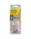 15 x Regular Duty Yellow Supergrips Pack with Screws and Drill Bit