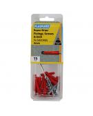 15 x Regular Duty Supergrips Pack with Screws and Drill Bit