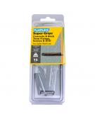 15 x Heavy Duty Brown Supergrips Pack with Screws and Drill Bit
