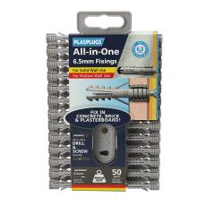 All-in-One 6.5mm Fixings Clip Pack x 50