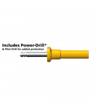 50 x Nylon Self Drive Regular Duty Fixings Clip Pack + Drill & Driver