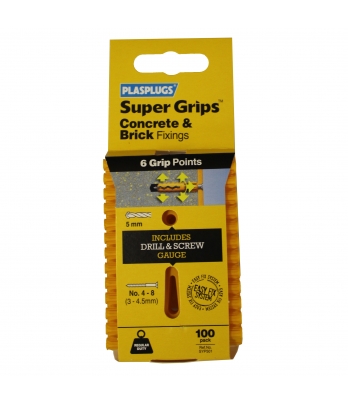 100 x Regular Duty Yellow Supergrips Clip Pack