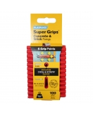 100 x Regular Duty Red Supergrips Clip Pack