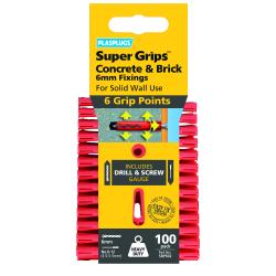 100 x Regular Duty Red Supergrips Clip Pack