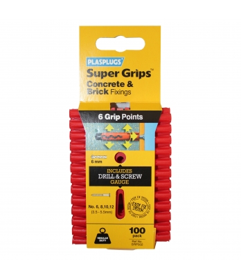 100 x Regular Duty Red Supergrips Clip Pack