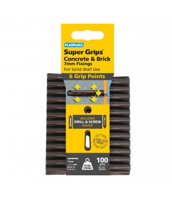 100 x Heavy Duty Brown Supergrips Clip Pack