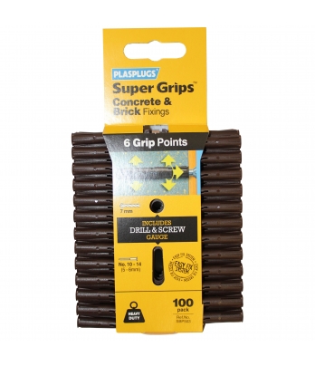 100 x Heavy Duty Brown Supergrips Clip Pack
