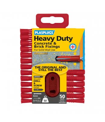 50 x Original Regular Duty Concrete & Brick Fixings Clip Pack