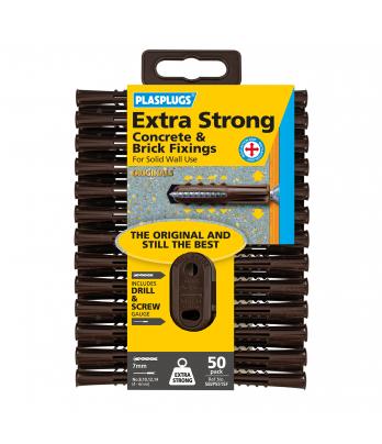 50 x Original Heavy Duty Concrete & Brick Fixings Clip Pack