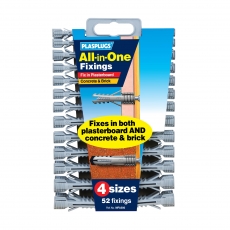 52 x All-in-One Multipurpose Fixings Clip Pack
