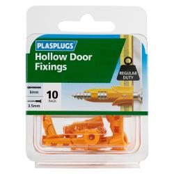 Plasplugs Hollow Door Hook Double White 