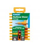 20 x Hollow Door Regular Duty Fixings Clip Pack + Drill