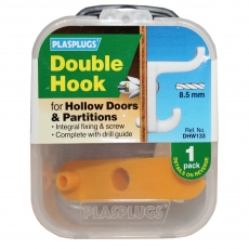 1 x Hollow Door Double Fixing Hook