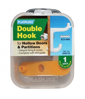 1 x Hollow Door Double Fixing Hook