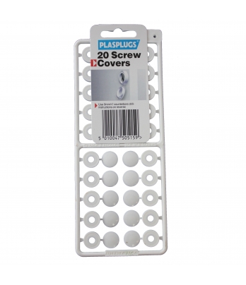 20 Screw Covers White